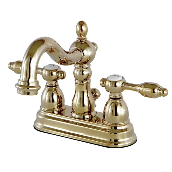 KS1602TAL 4" Centerset Bathroom Faucet, Polished Brass
